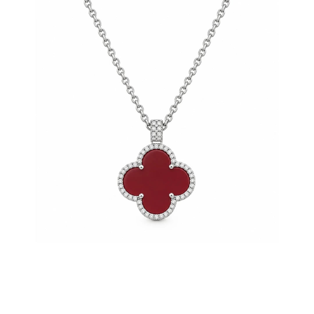 Van Cleef Red Stone Necklace