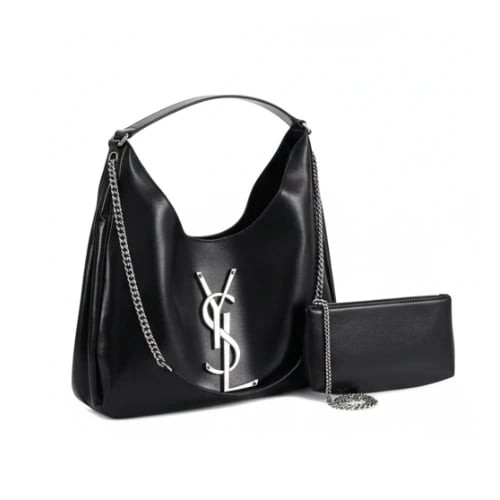 Saint Laurent Le 5 A 7 Leather Hobo Bag