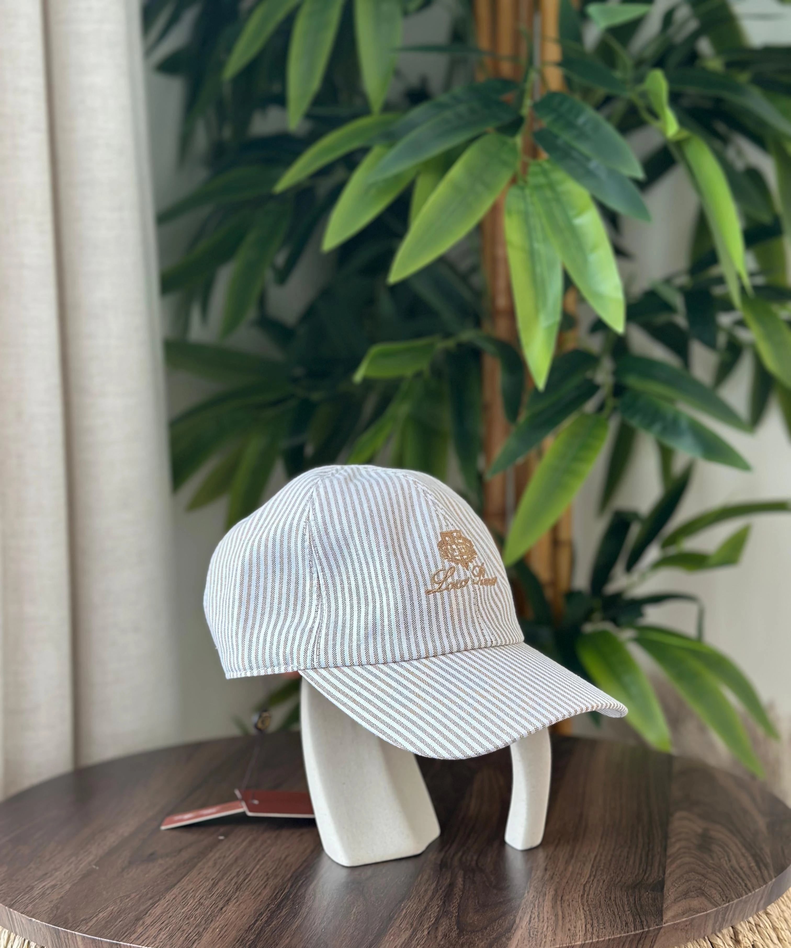 Loro Piana Cap | Lines Brown
