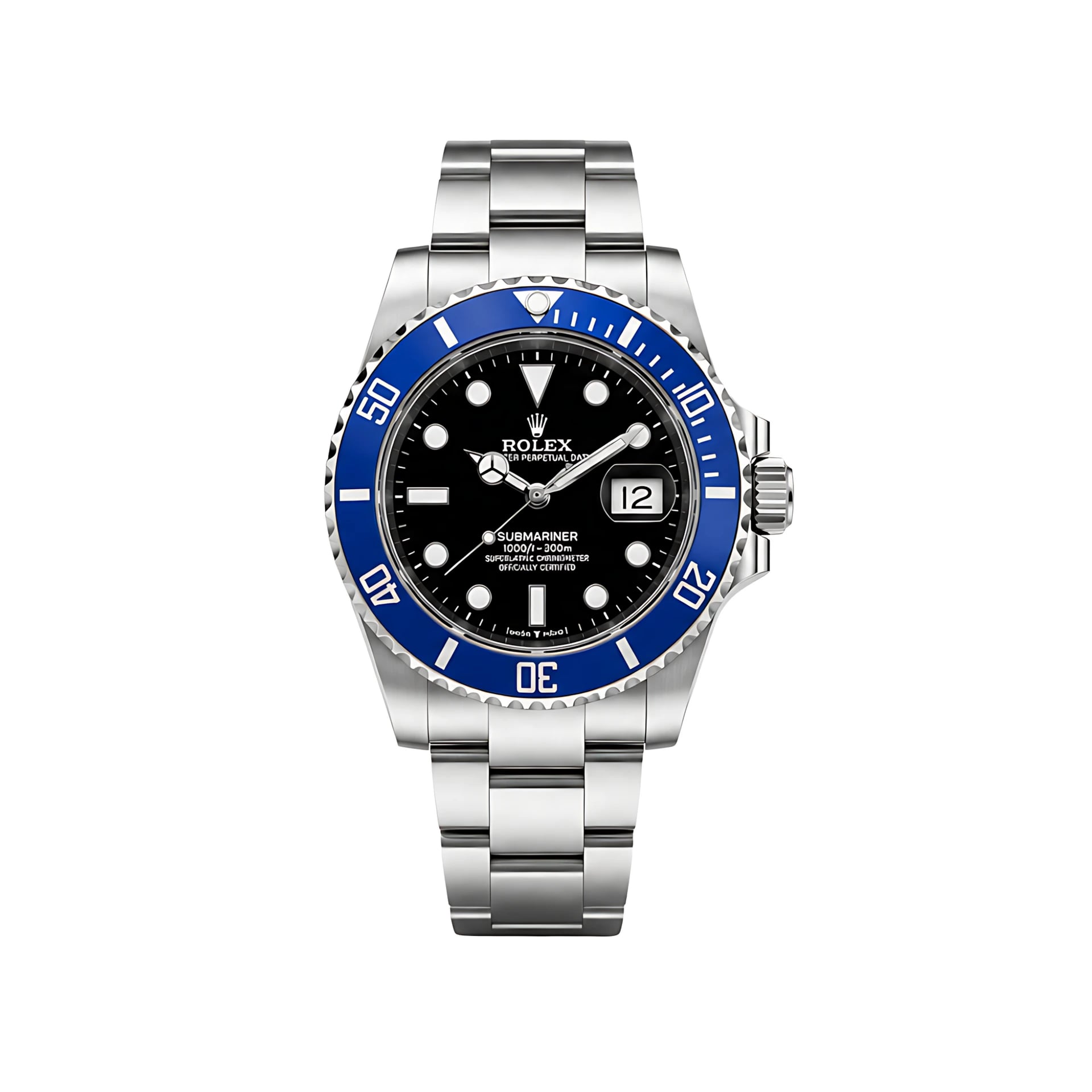 Rolex Submariner Date – Black Dial Blue Bezel Silver