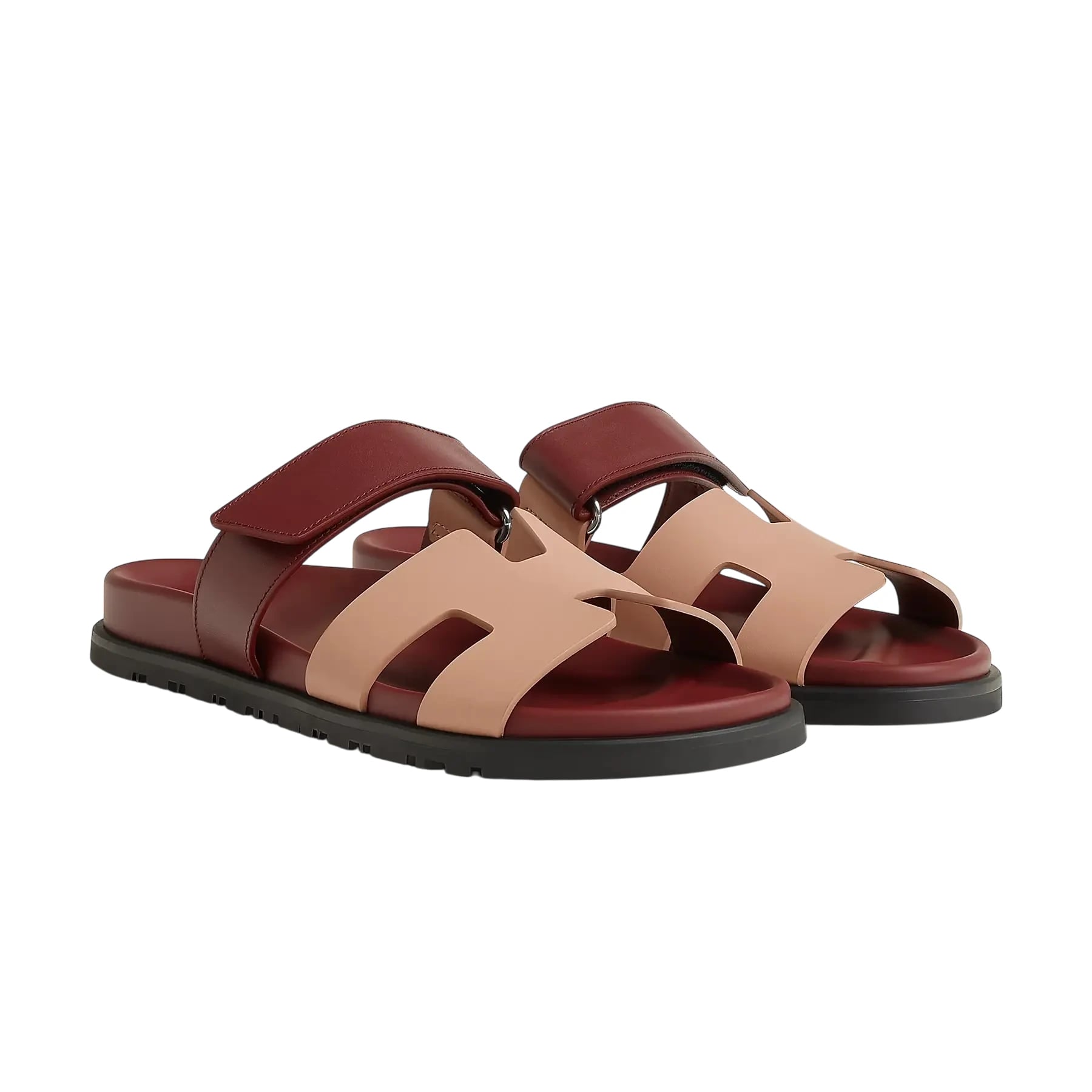 Hermès Chypre Sandals – Beige Perlino / Rouge H