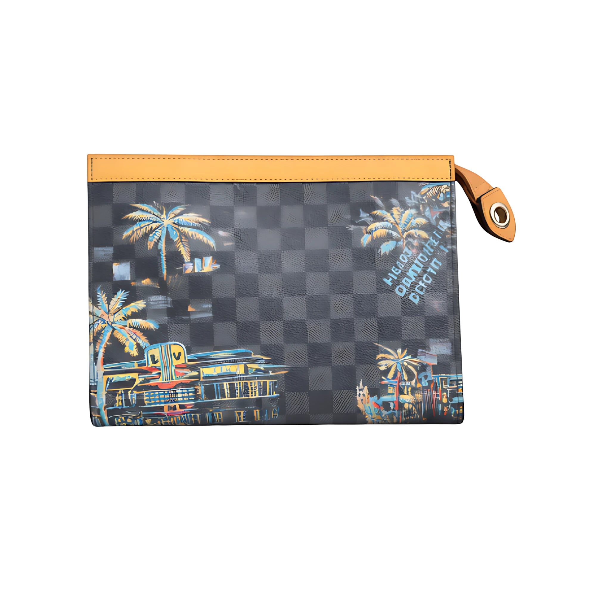 Louis Vuitton Black Brown Beach Pouch