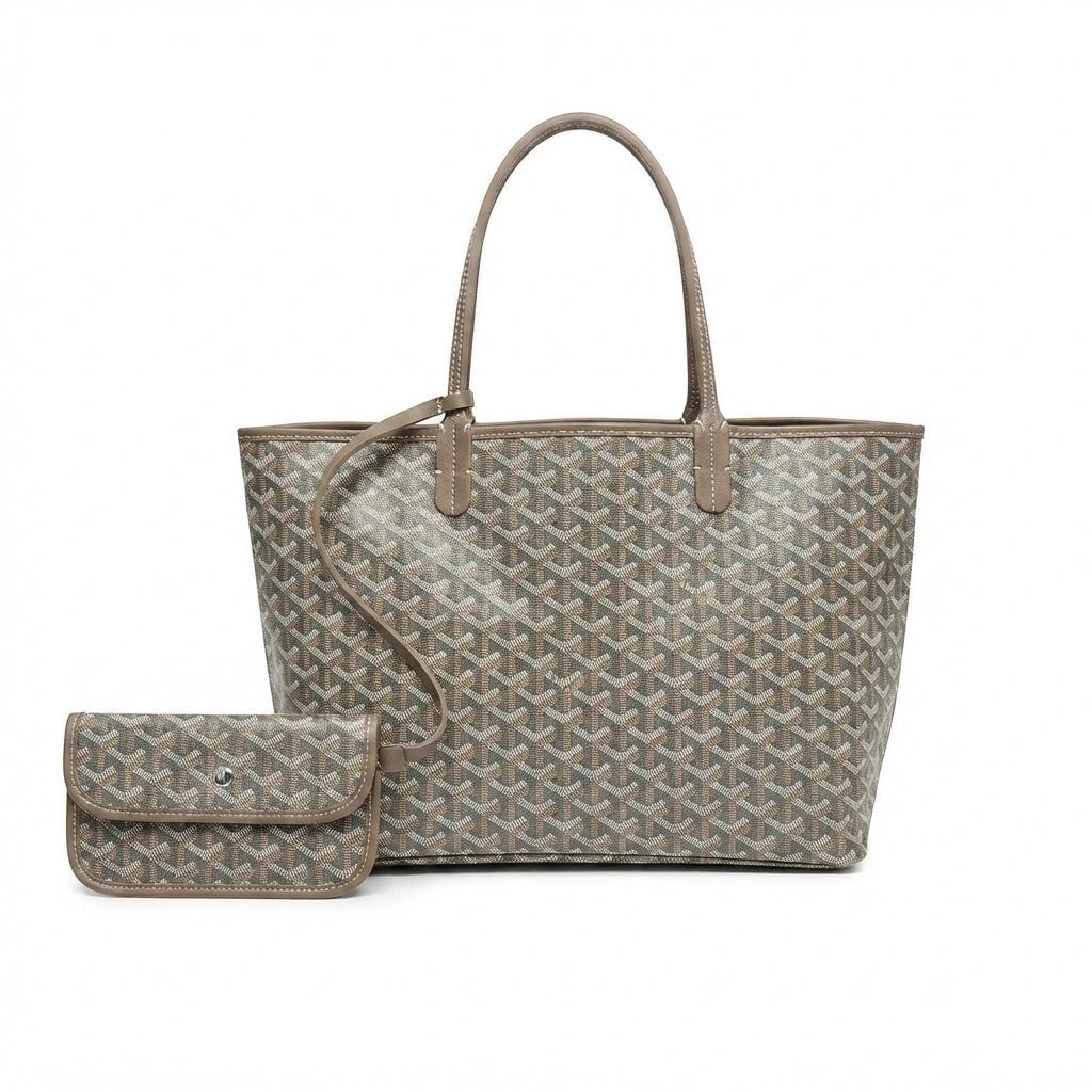 Goyard Saint Louis Tote Bag – Khaki Chevron Goyardine