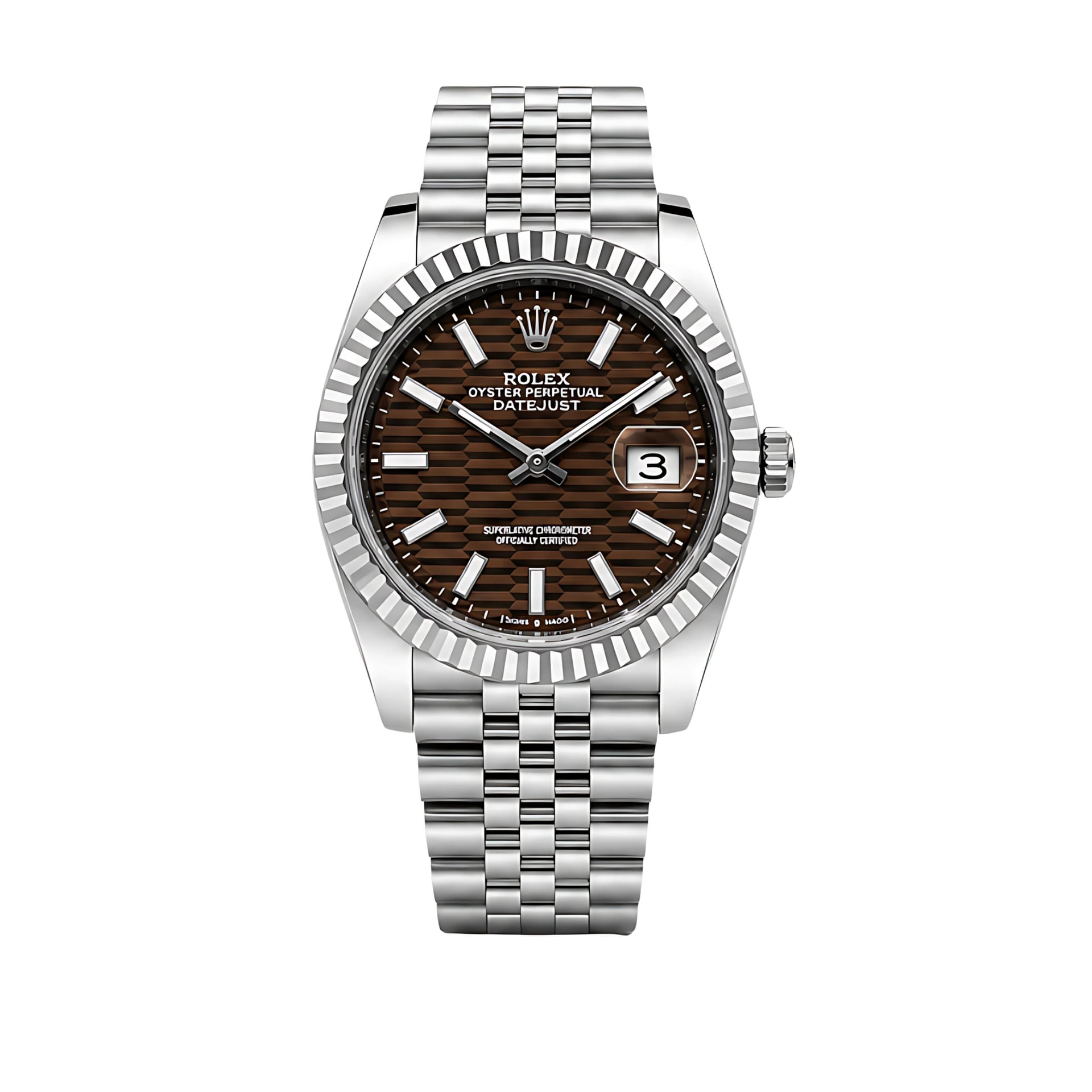 Rolex Datejust – Brown Waffle Dial Silver