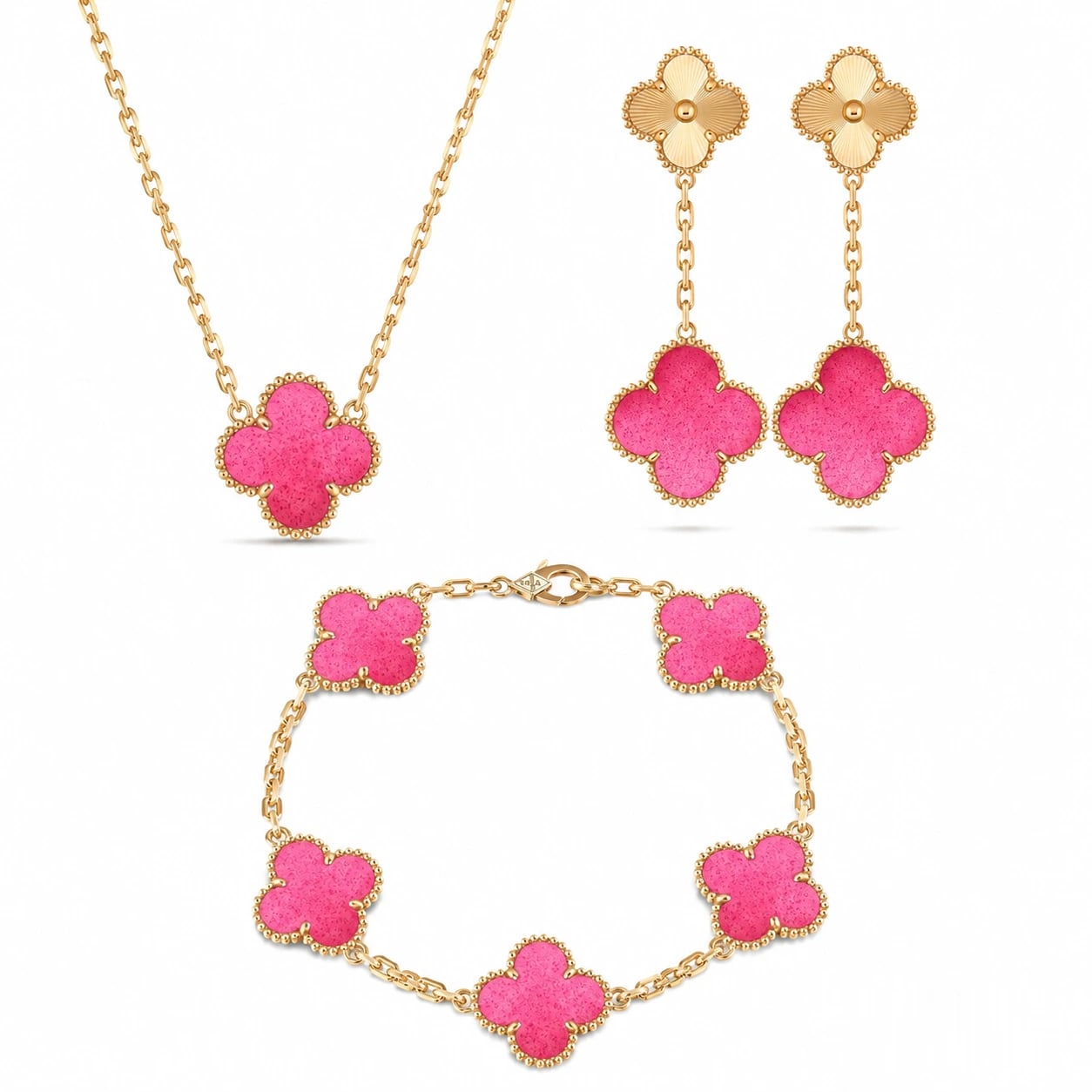 Van Cleef Set | Bracelet & Necklace & Earrings (269201-269202-269203)