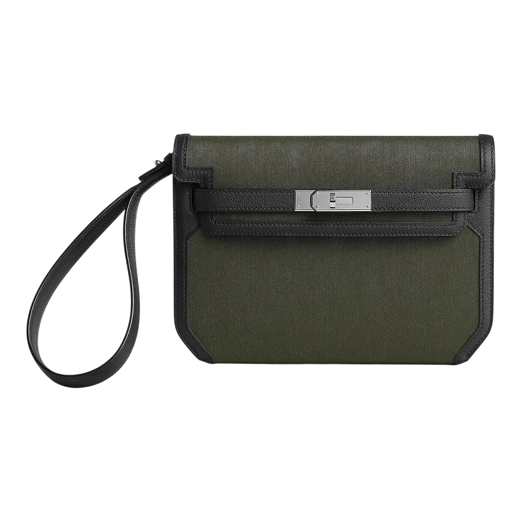 Hermès Depeche 25 Pouch – Tourbe / Noir