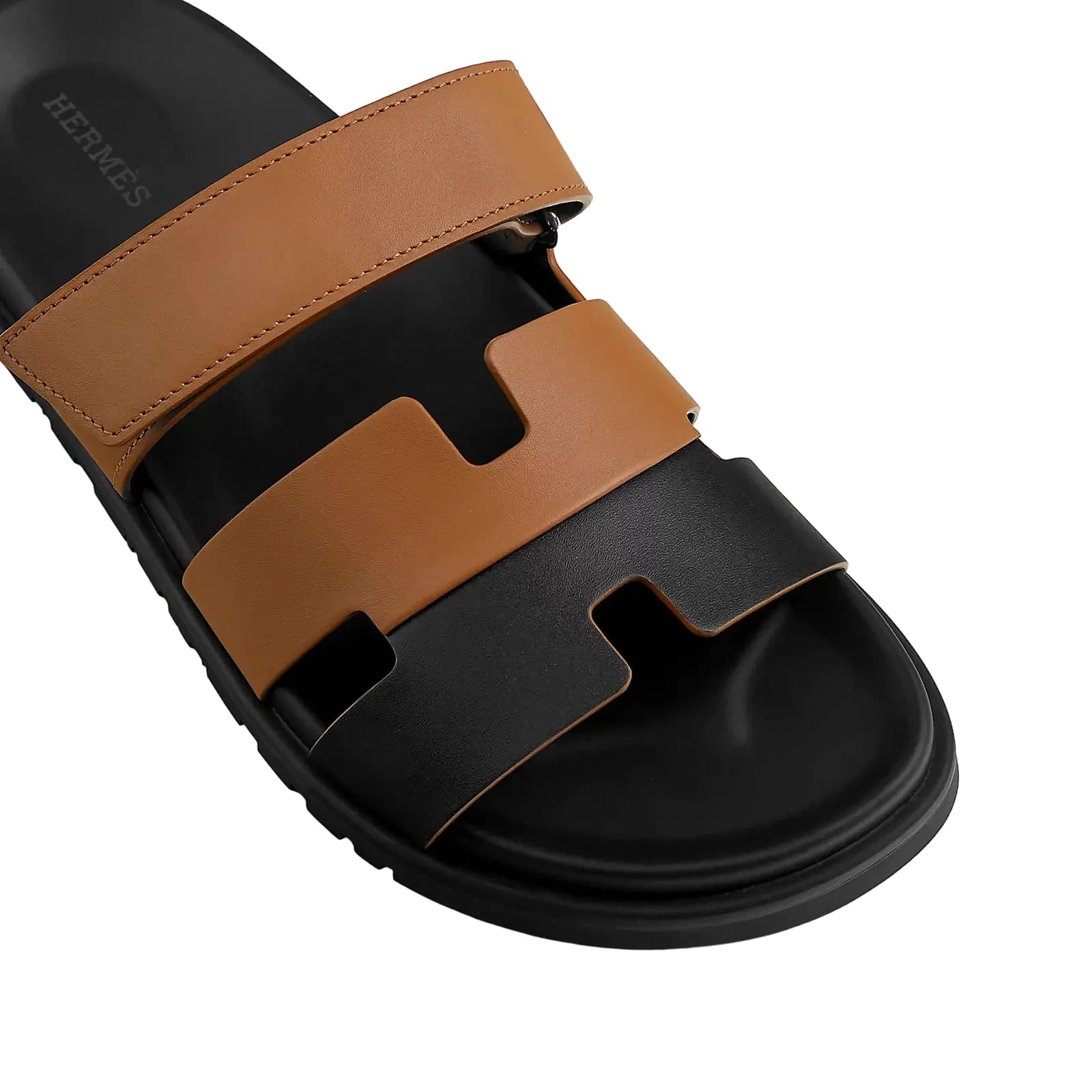 Hermès Chypre Sandals – Noir/Naturel
