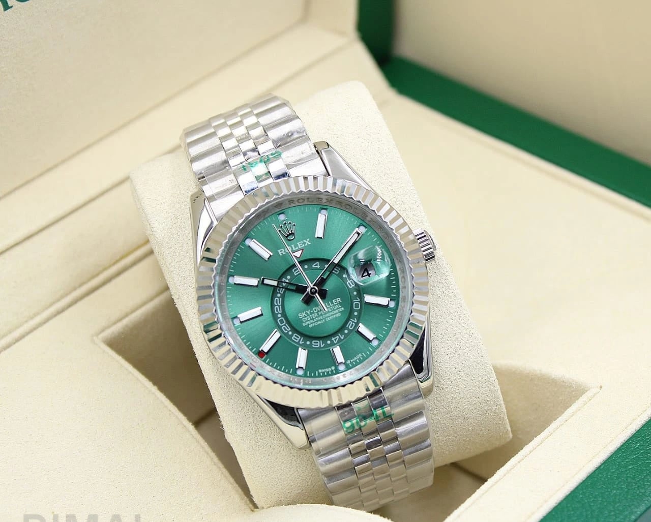 Rolex | Day Date 40 Chocolate Baguette Diamond Dial Watch