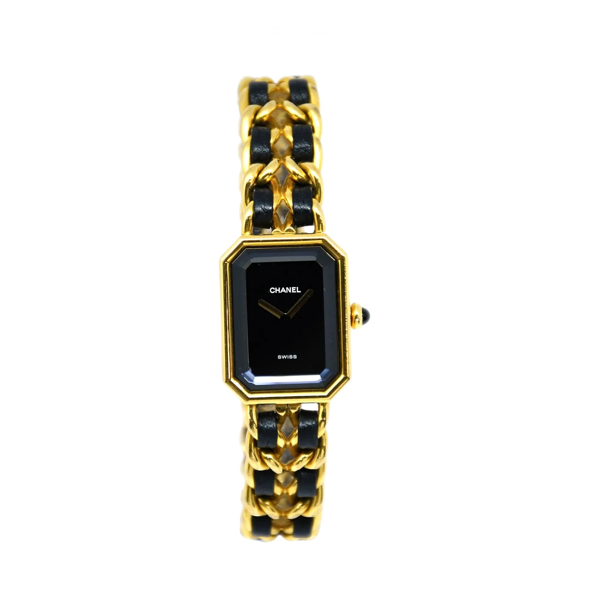 Chanel Chanel Première Black Yellow Chain Leather Strap