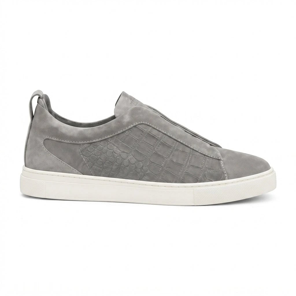 Zegna Footwear | Triple Stitch Grey (SH-ZEG-303-36)