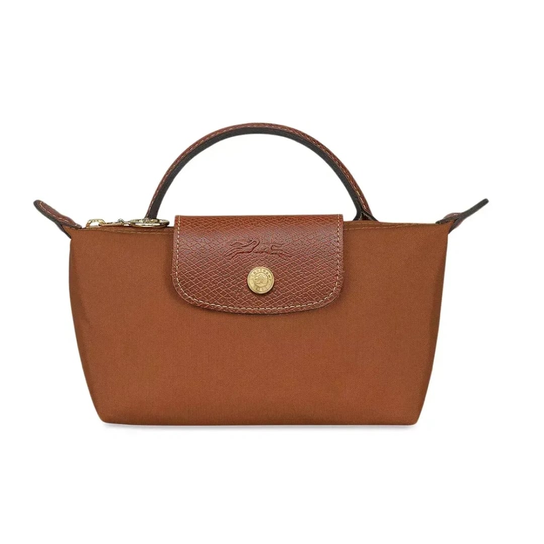 Longchamp Le Pliage Cognac Pouch