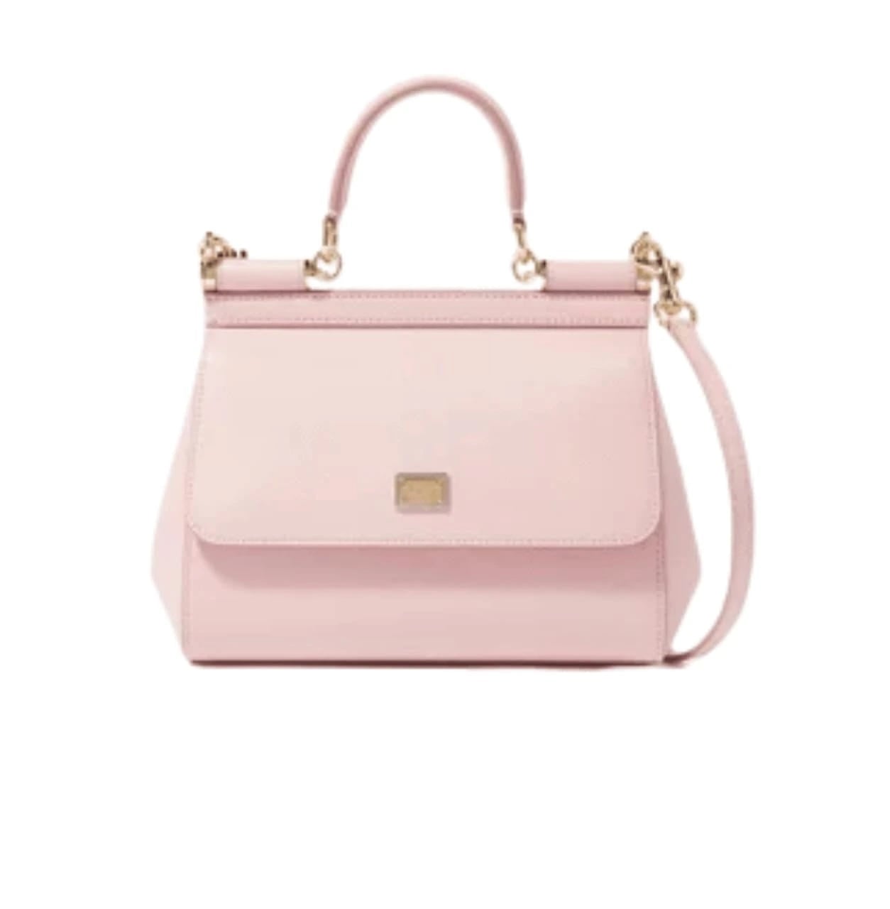 Dolce & Gabbana Sicily Light Pink Dauphine Leather Bag