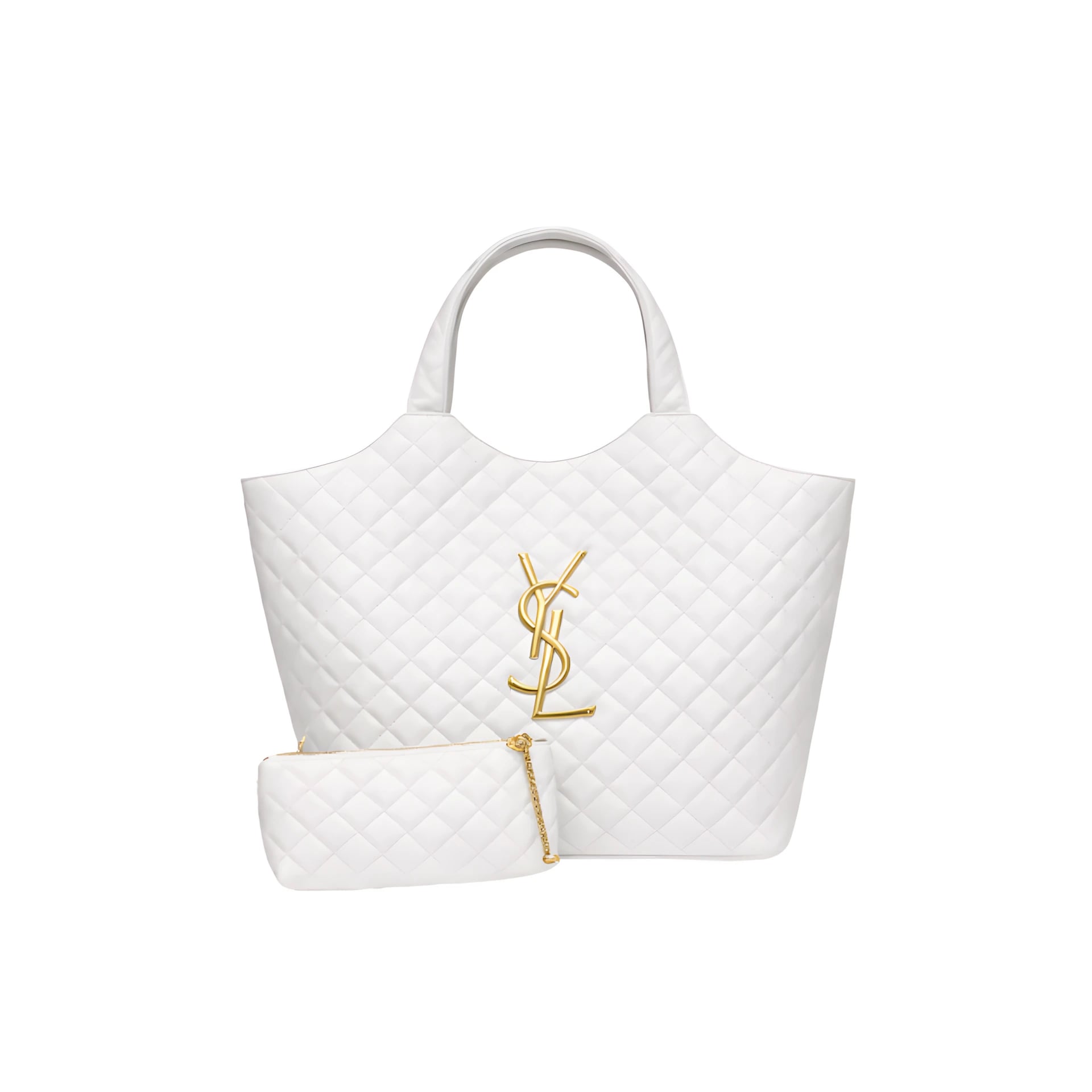 Saint Laurent Icare Maxi White Lambskin