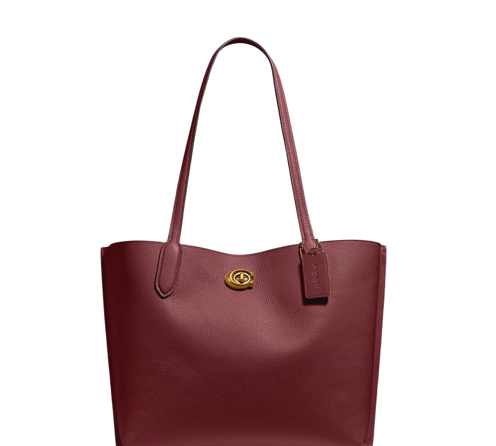 Coach Willow Tote Signature Canvas Brick Red