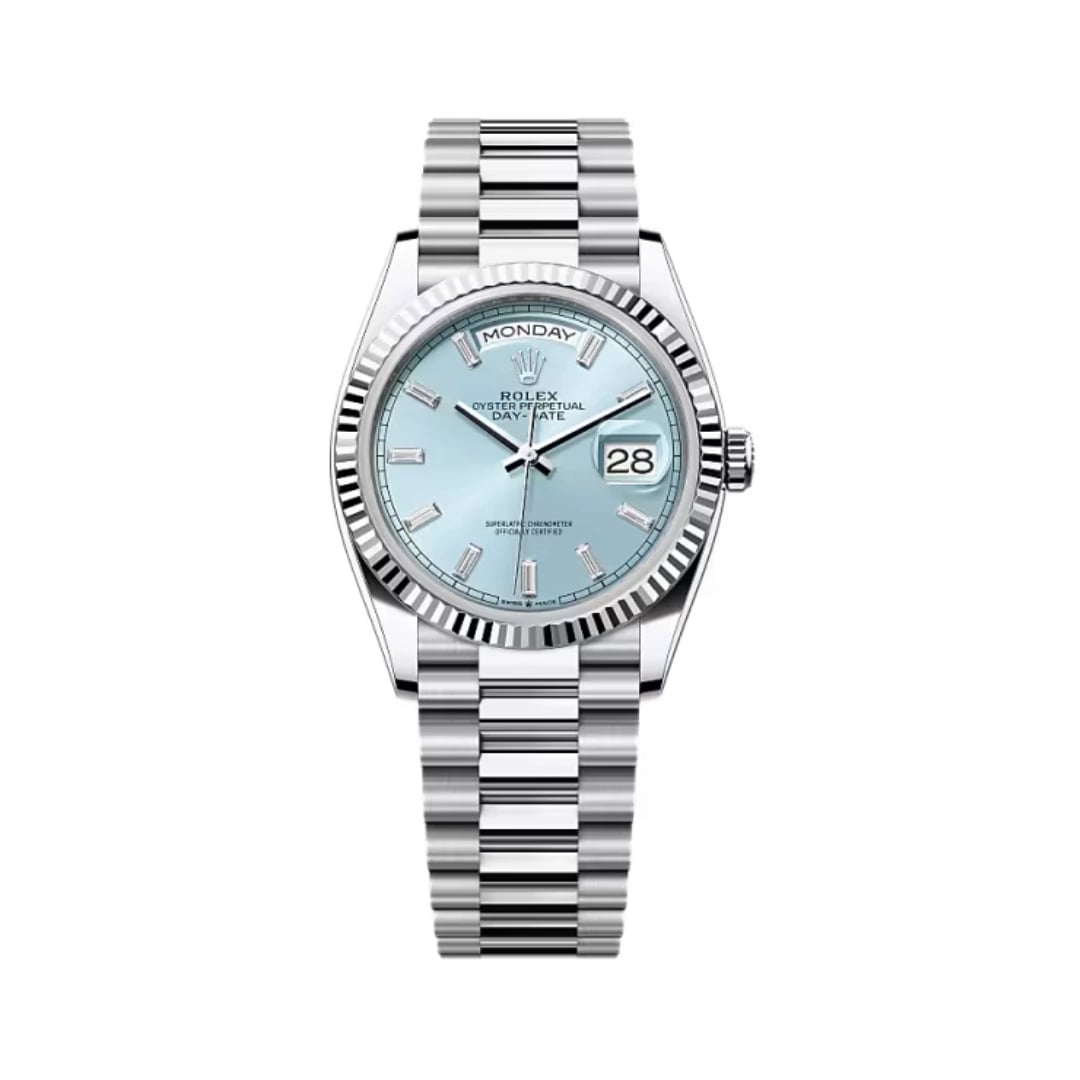 Rolex Day-Date – Blue Dial Silver Steel (GEN-7732A1EB)