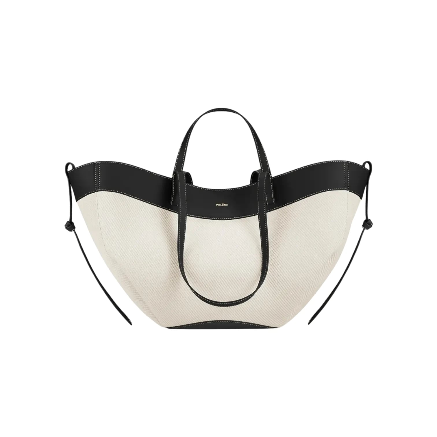 Polène Cyme Tote Black Canvas