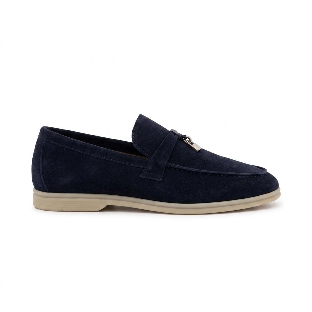 Loro Piana Footwear | Suede Loafers Navy Blue