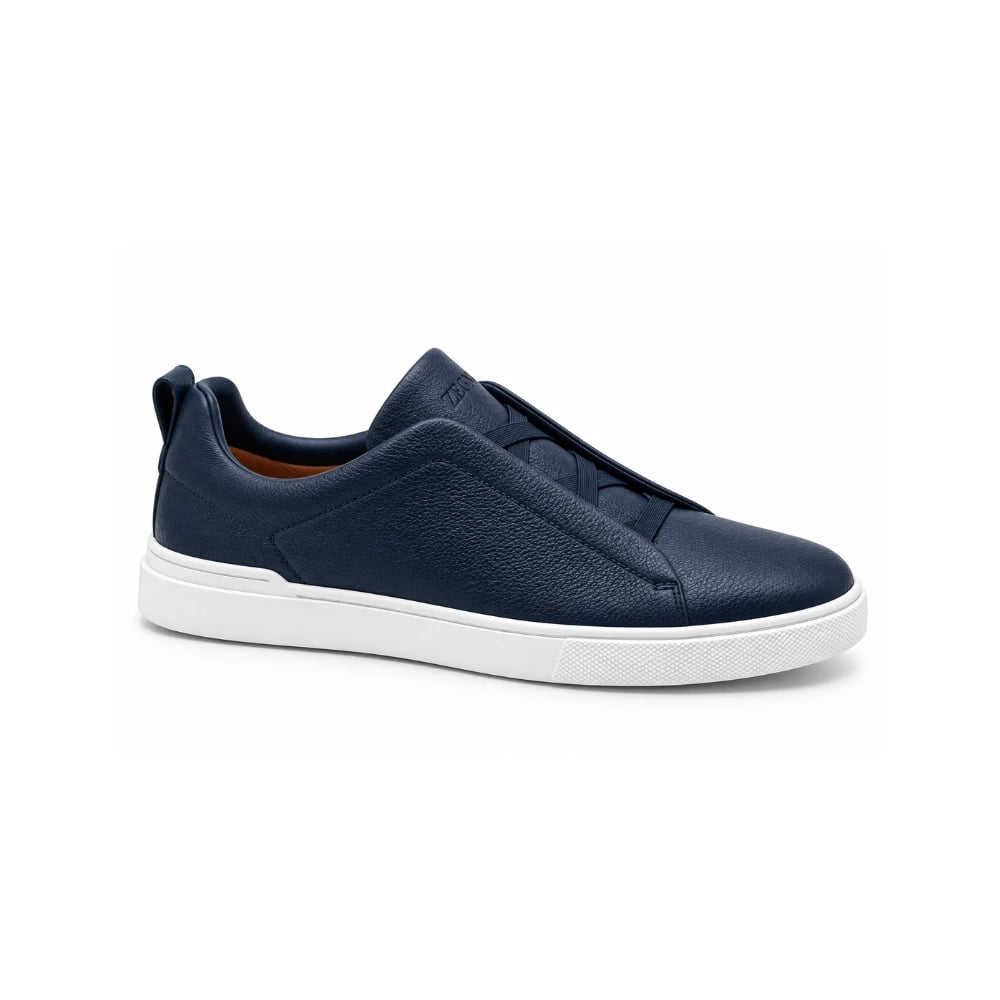 Zegna Footwear | Triple Stitch Navy Blue (SH-ZEG-042-36)