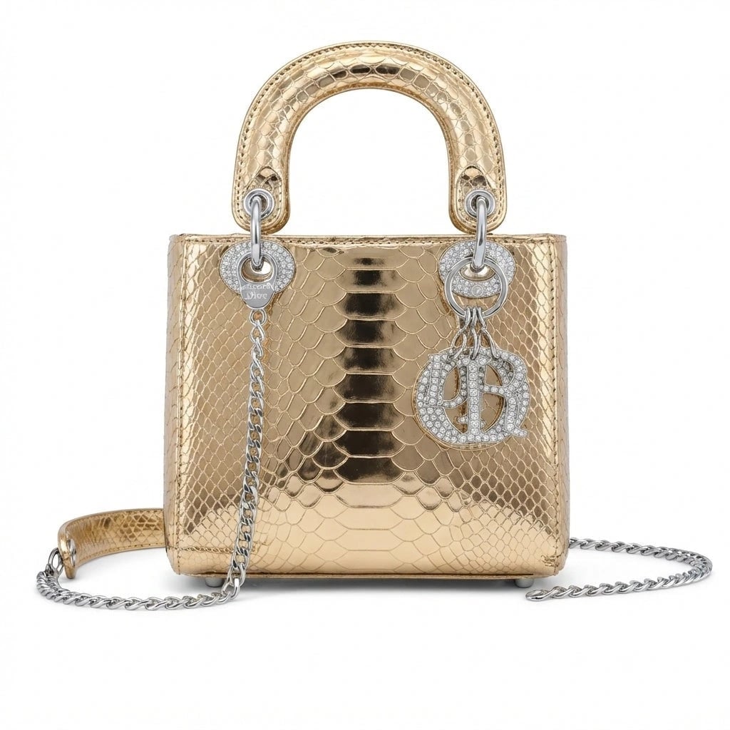 Dior Lady Dior Metallic Bag