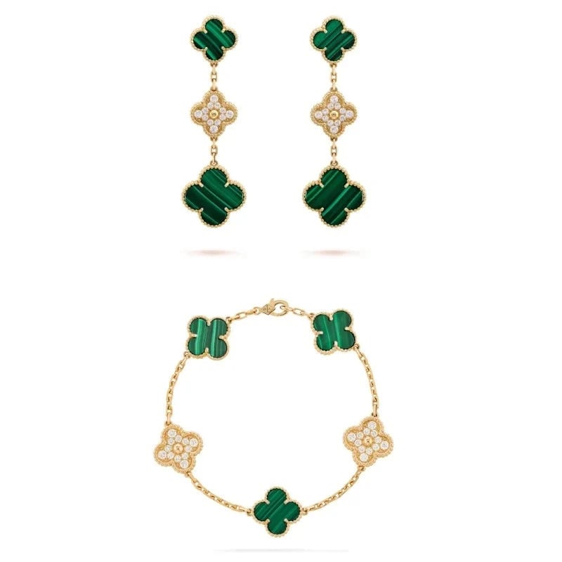 Van Cleef Alhambra Set | Bracelet & Earrings