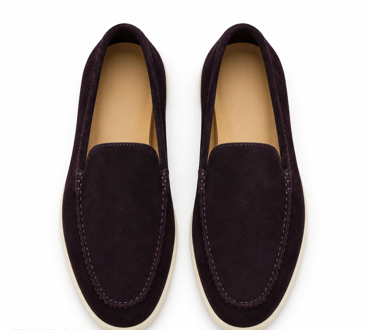 Loro Piana Footwear | Summer Walk Suede Dark Aubergine