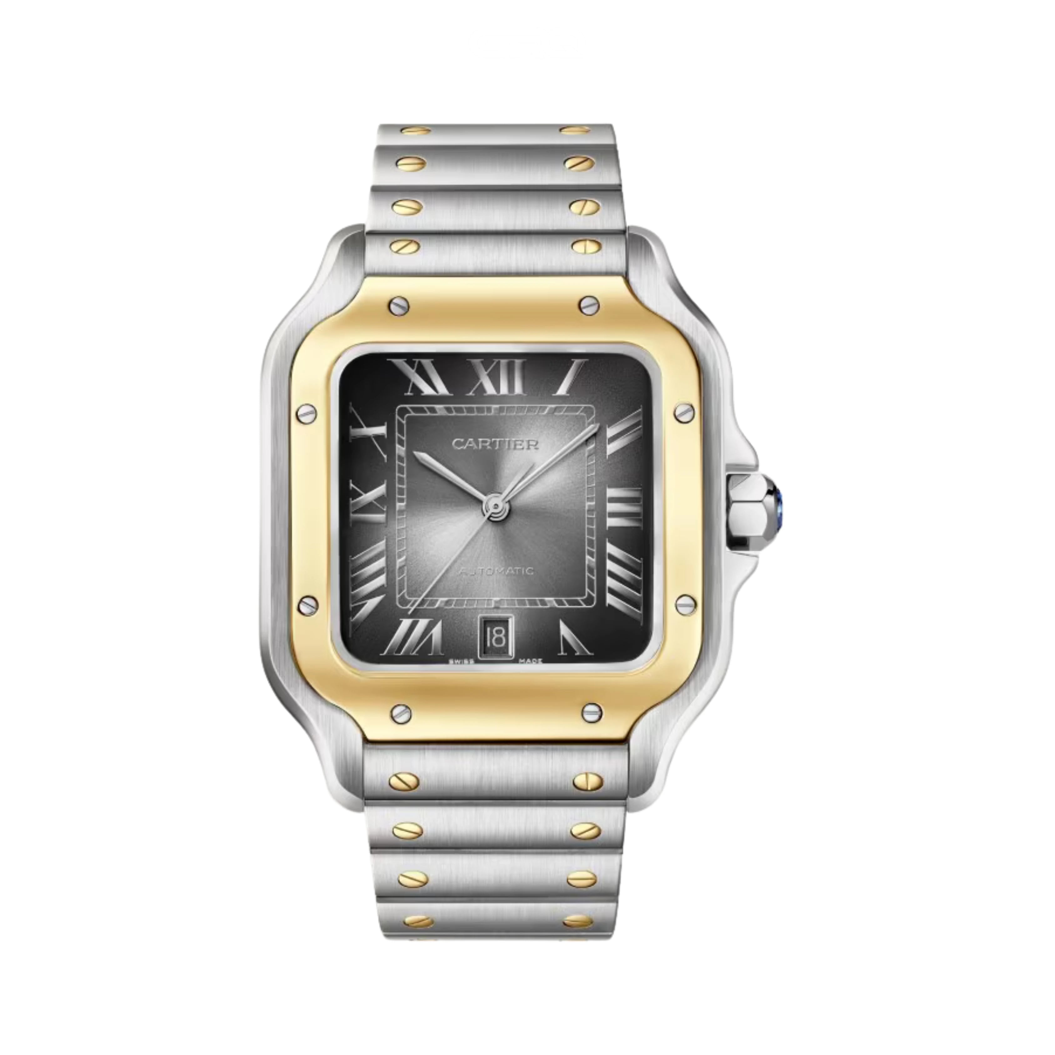 Cartier Santos de Cartier Two-Tone Large Golden Watch