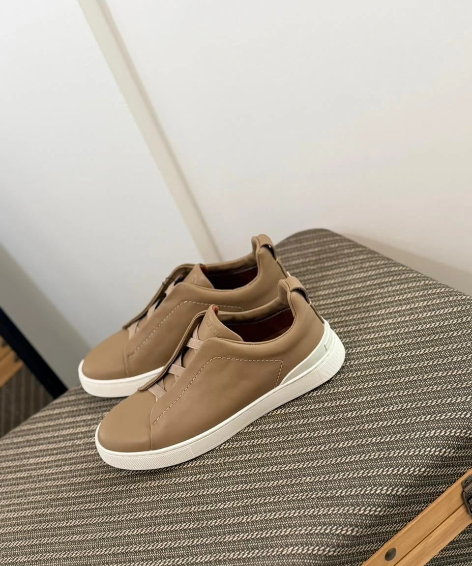 Zegna Footwear | Triple Stitch Camel