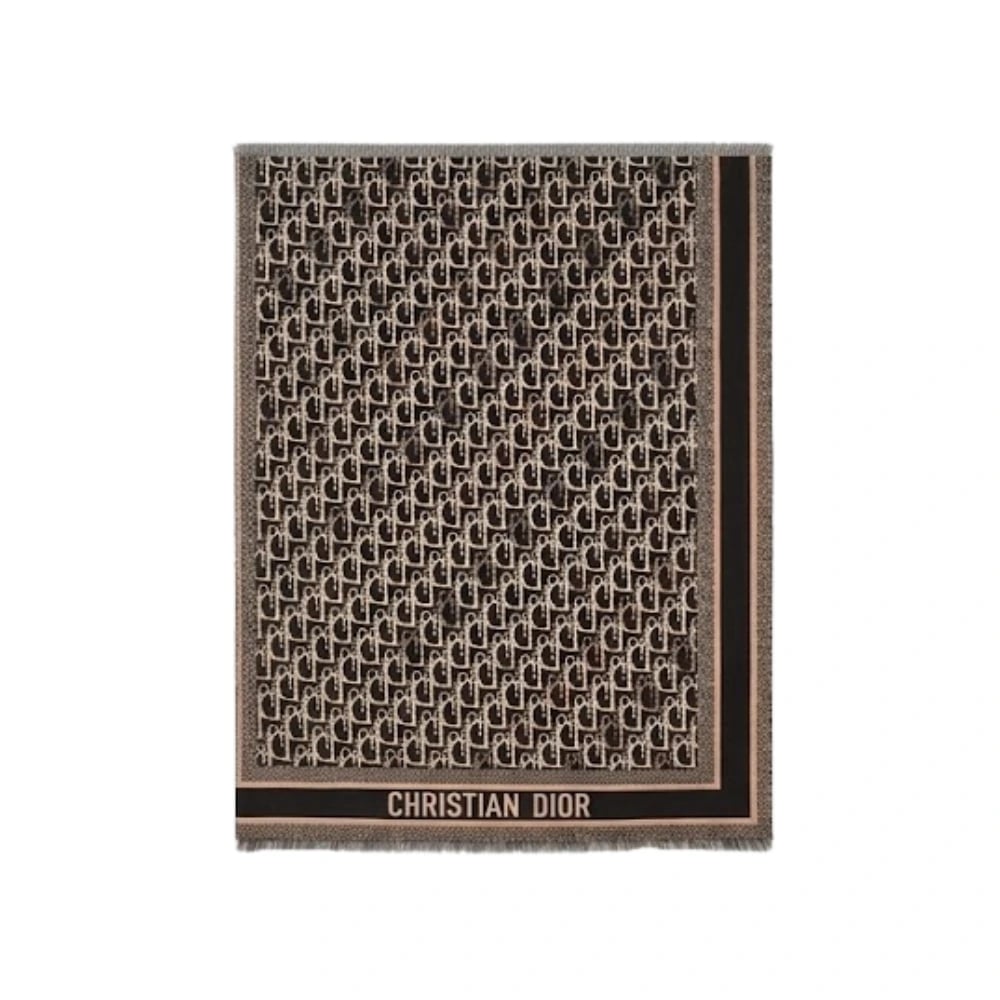 Dior Oblique Blanket Beige/Black Scarf