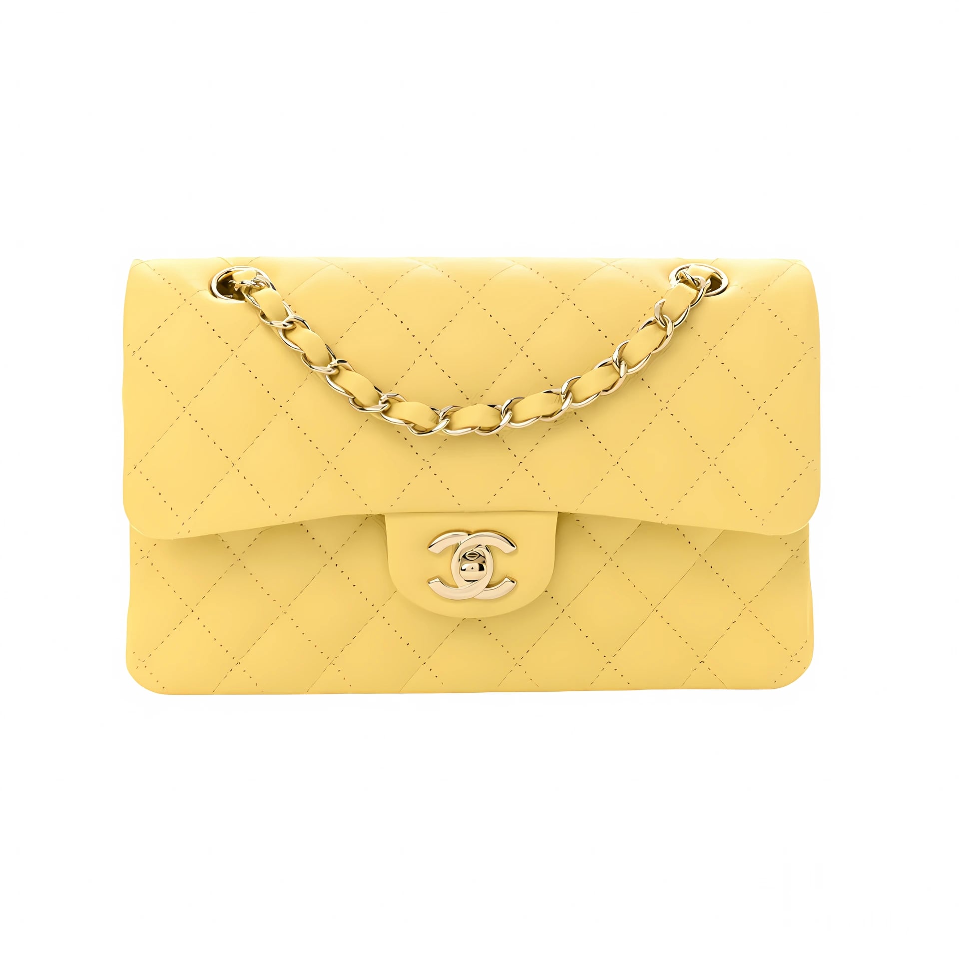 Chanel Classic Double Flap 20S Yellow