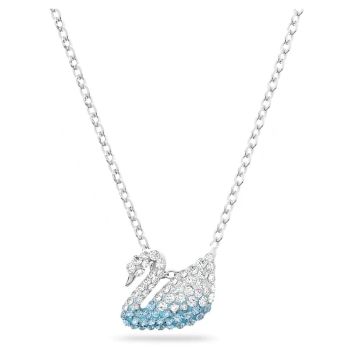 Swarovski Swan Necklace | Blue Classic