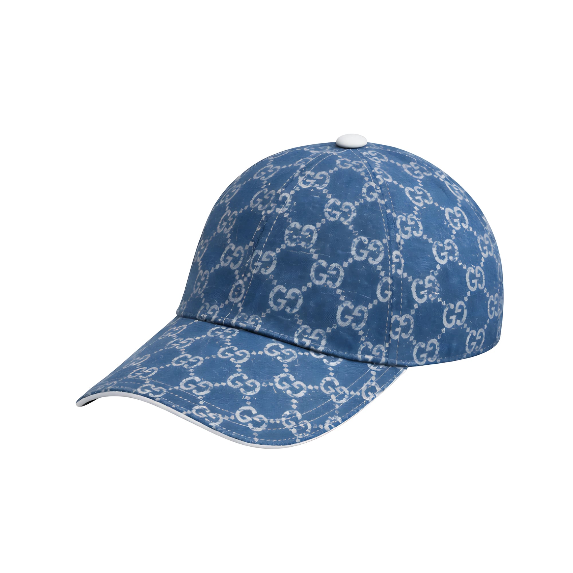 Gucci GG Logo Canvas Blue Cap