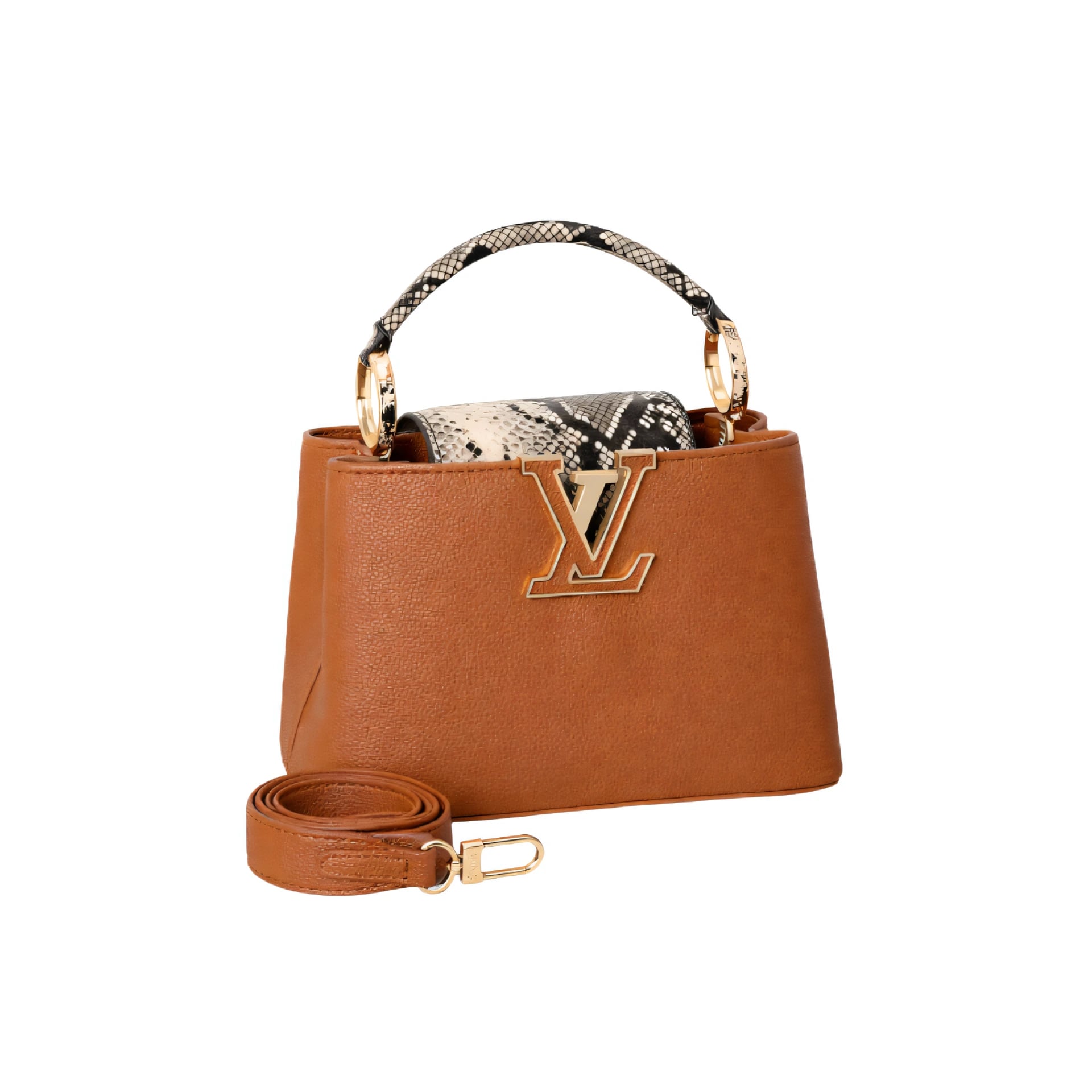 Louis Vuitton Capucines Brown Python