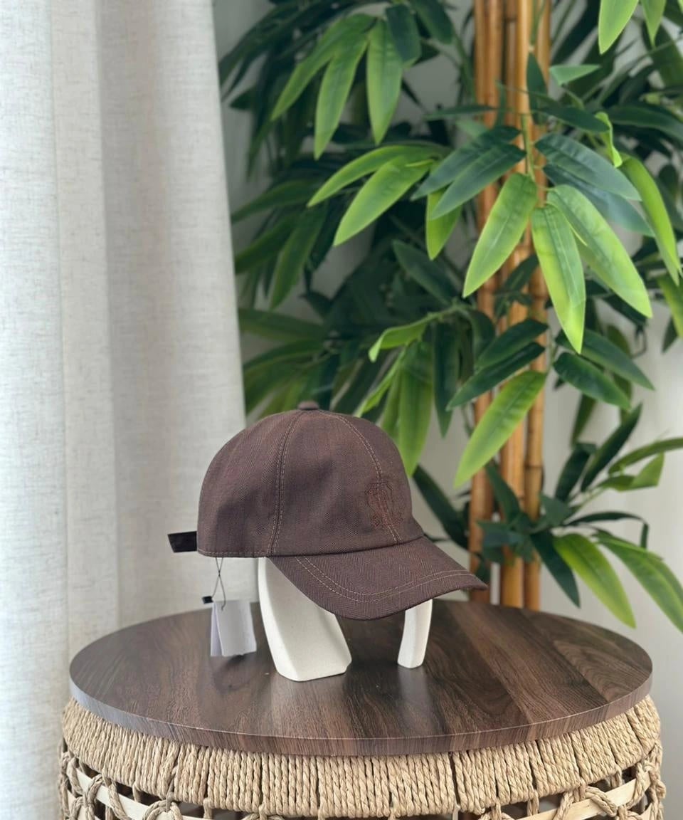 Brunello Cap | Embroidered Crest Brown