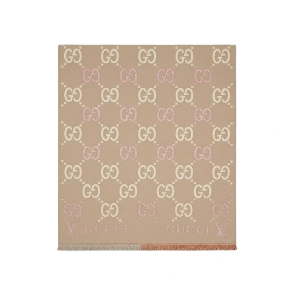 Gucci GG Check Wool Scarf