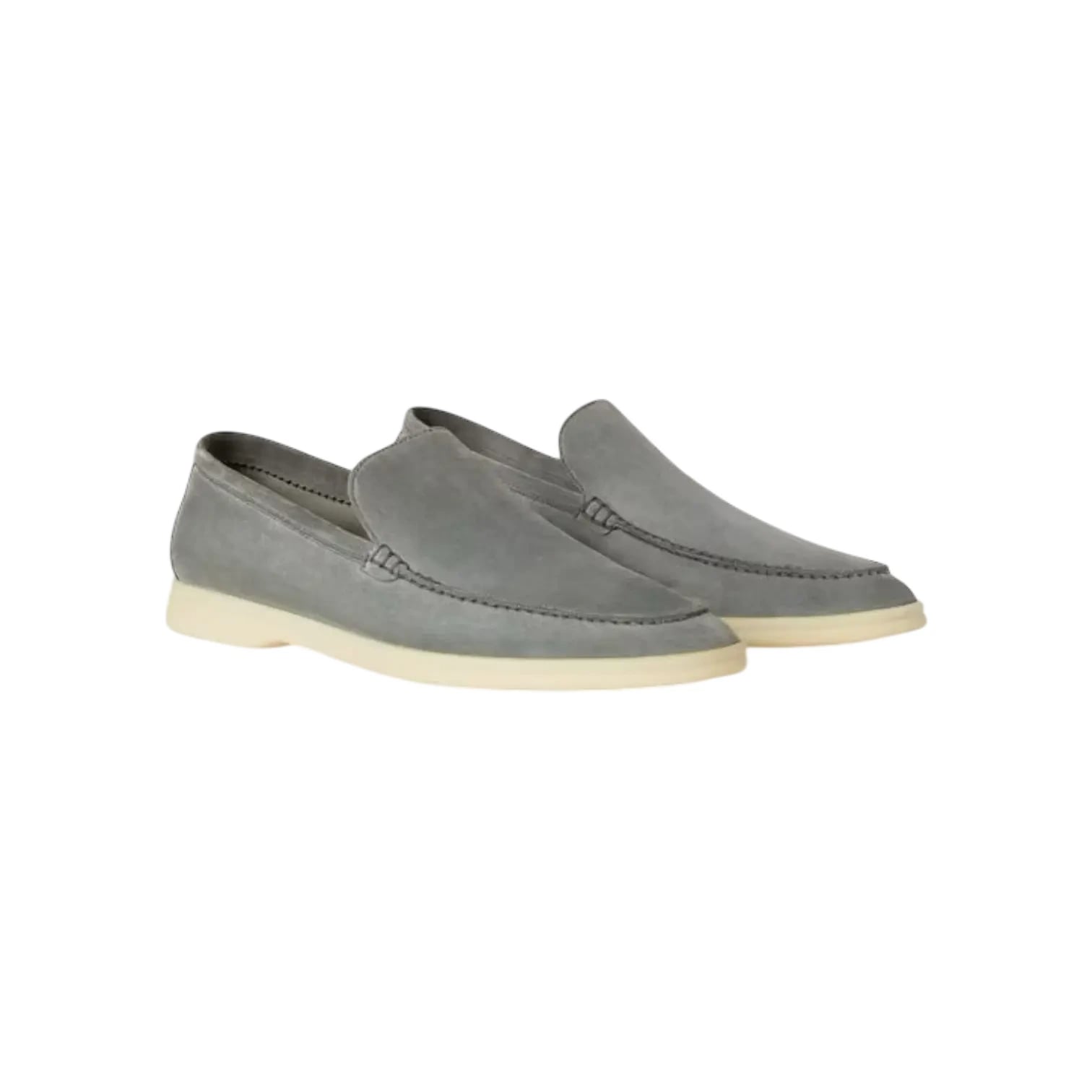 Loro Piana Summer Walk Loafers – Gull Gray