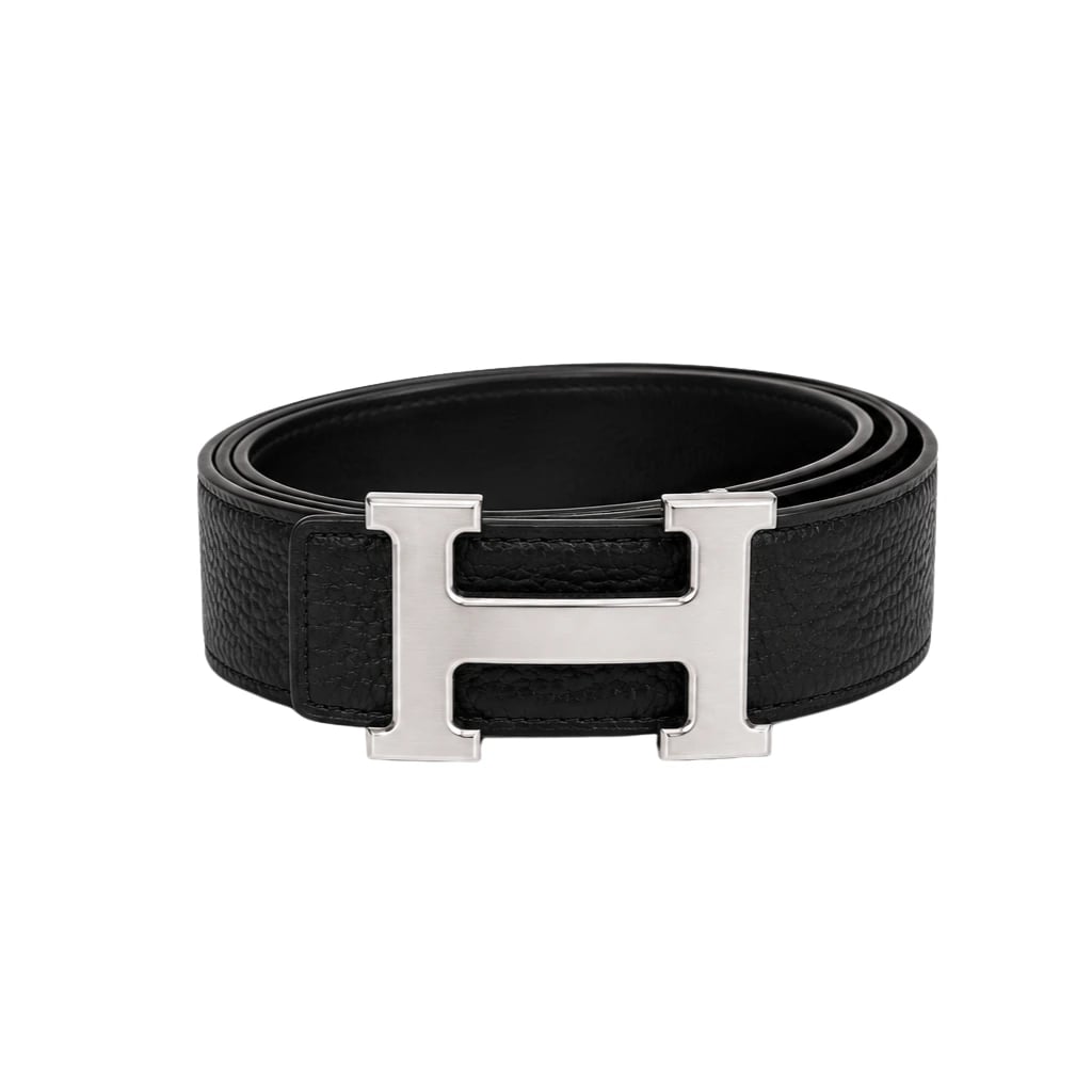 Hermès Belt | Black Silver Logo