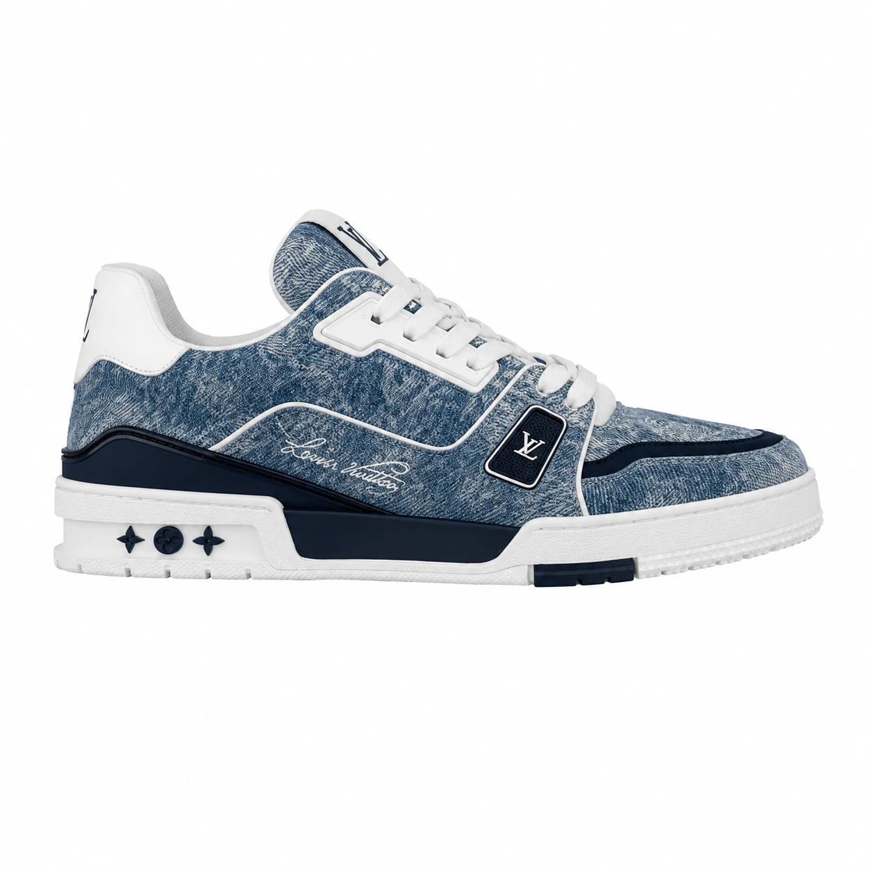 Louis Vuitton LV Trainer Denim Sneakers
