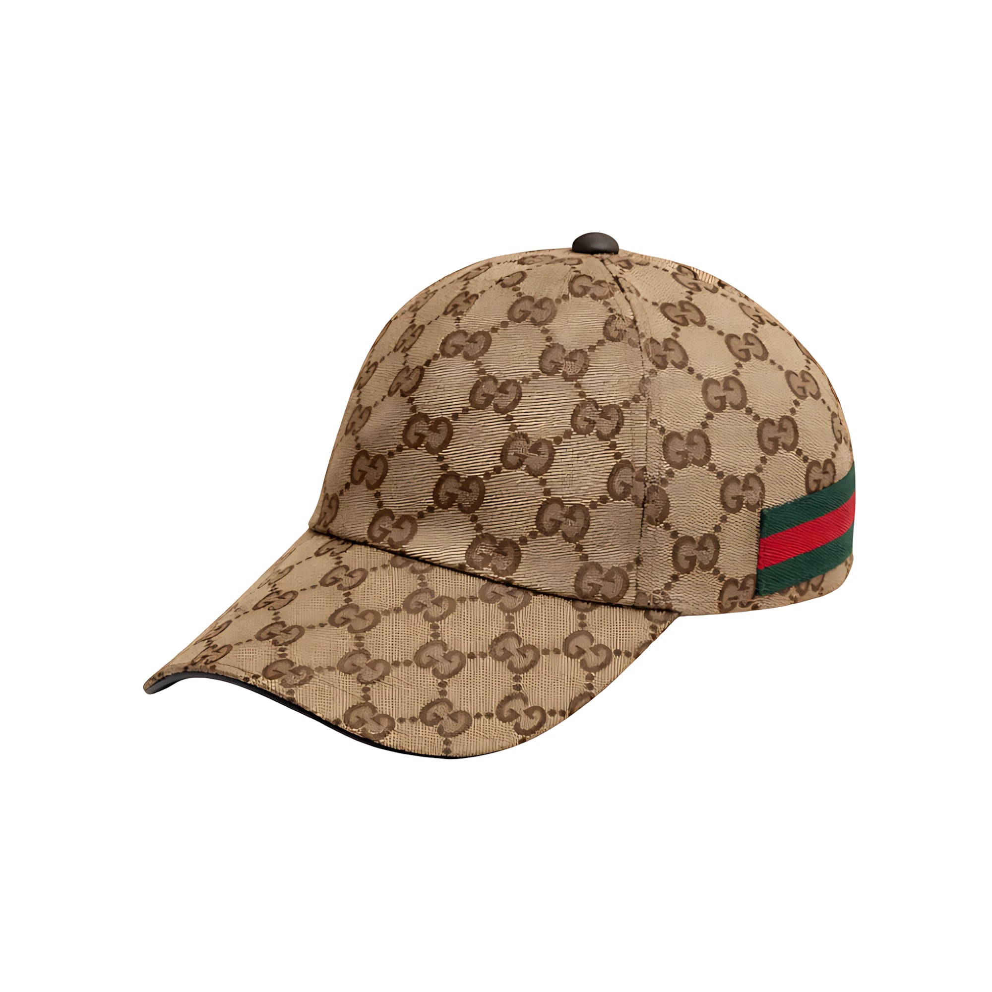 Gucci Stripe Canvas Camel Cap
