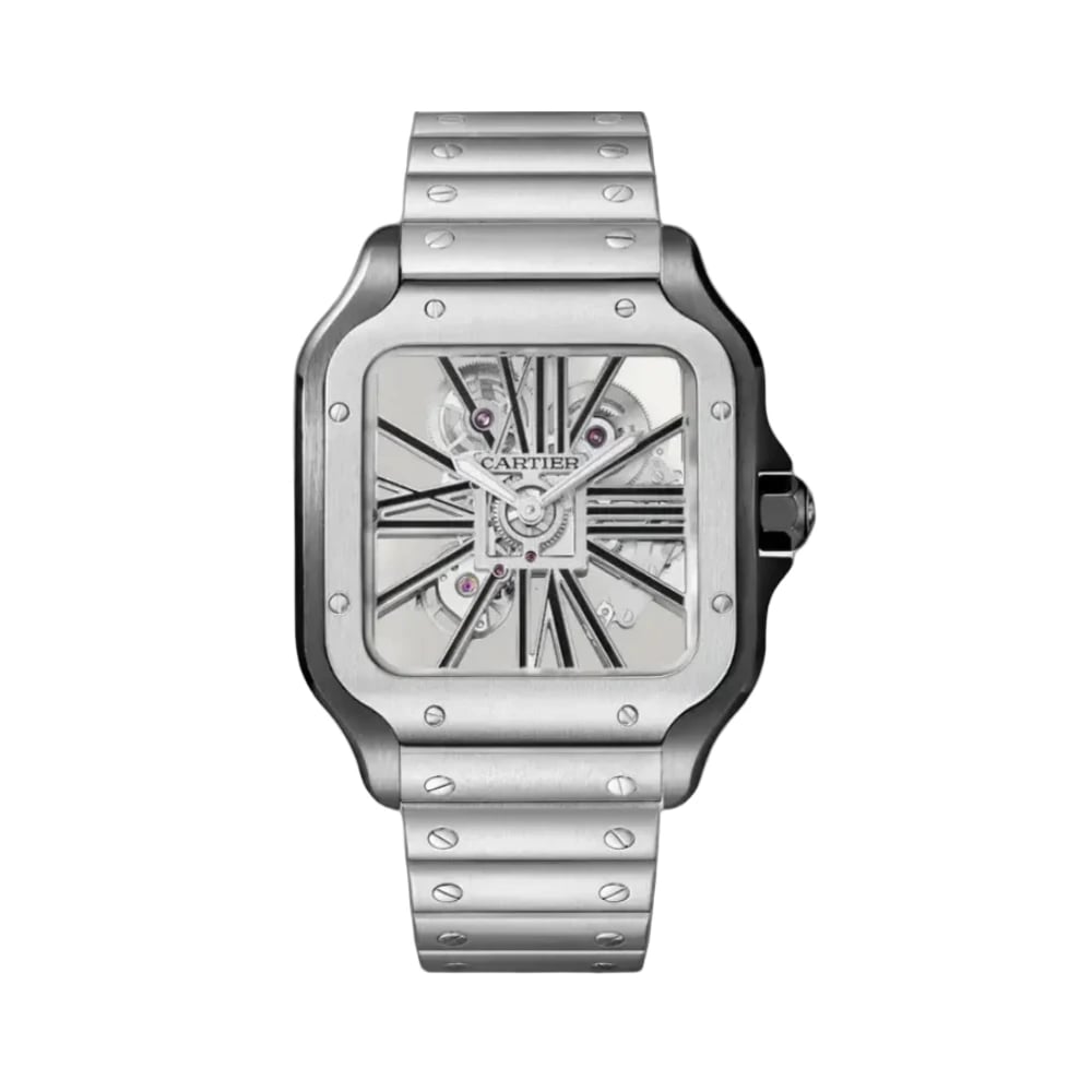 Cartier Santos de Cartier Diamond Silver Watch