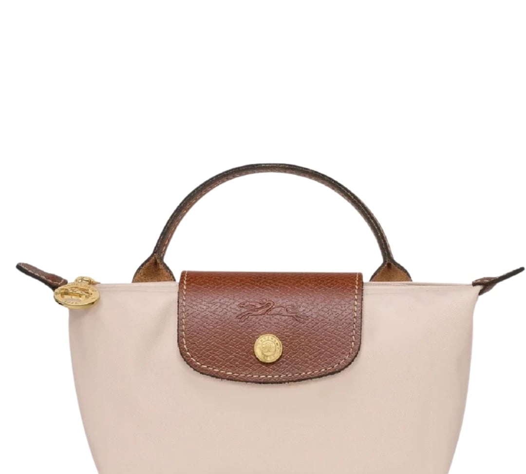 Longchamp Brown with Leather Trim Bag