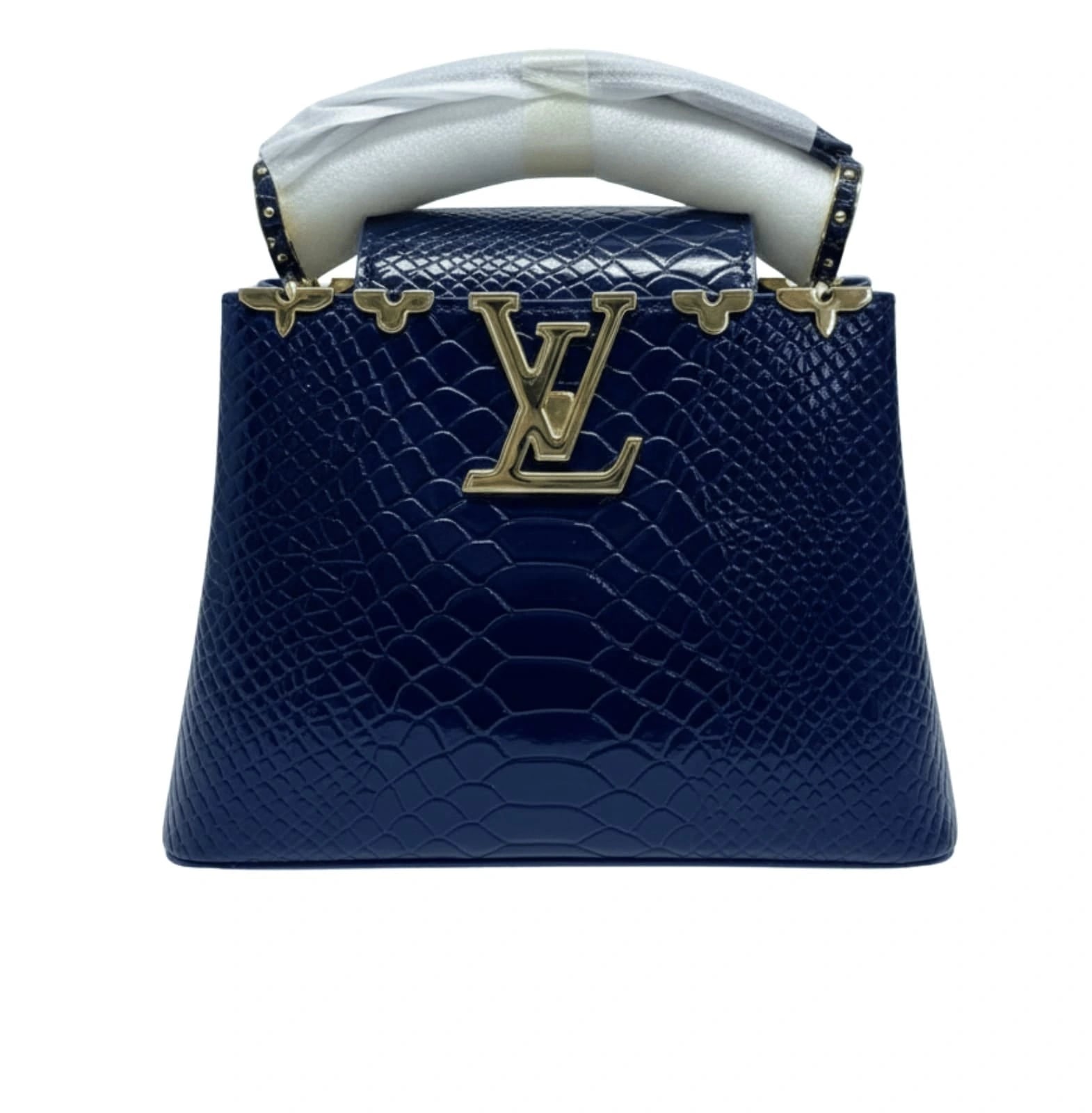 Louis Vuitton Capucines Navy Python