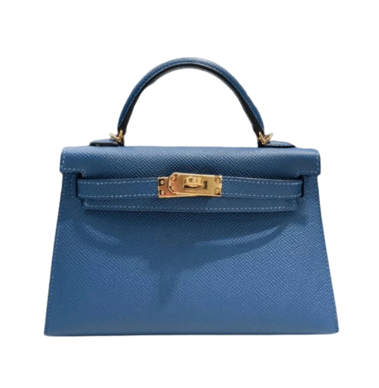 Hermès Mini Kelly 20 Sellier Handbag - Deep Blue Hue with Gold Hardware