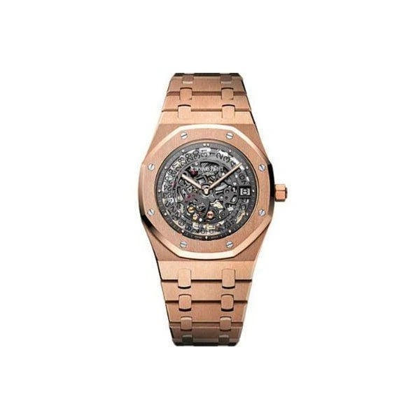 Audemars Piguet Royal Oak Double Balance Wheel Openworked Pink Gold Watch - 39mm 18kt Rose
