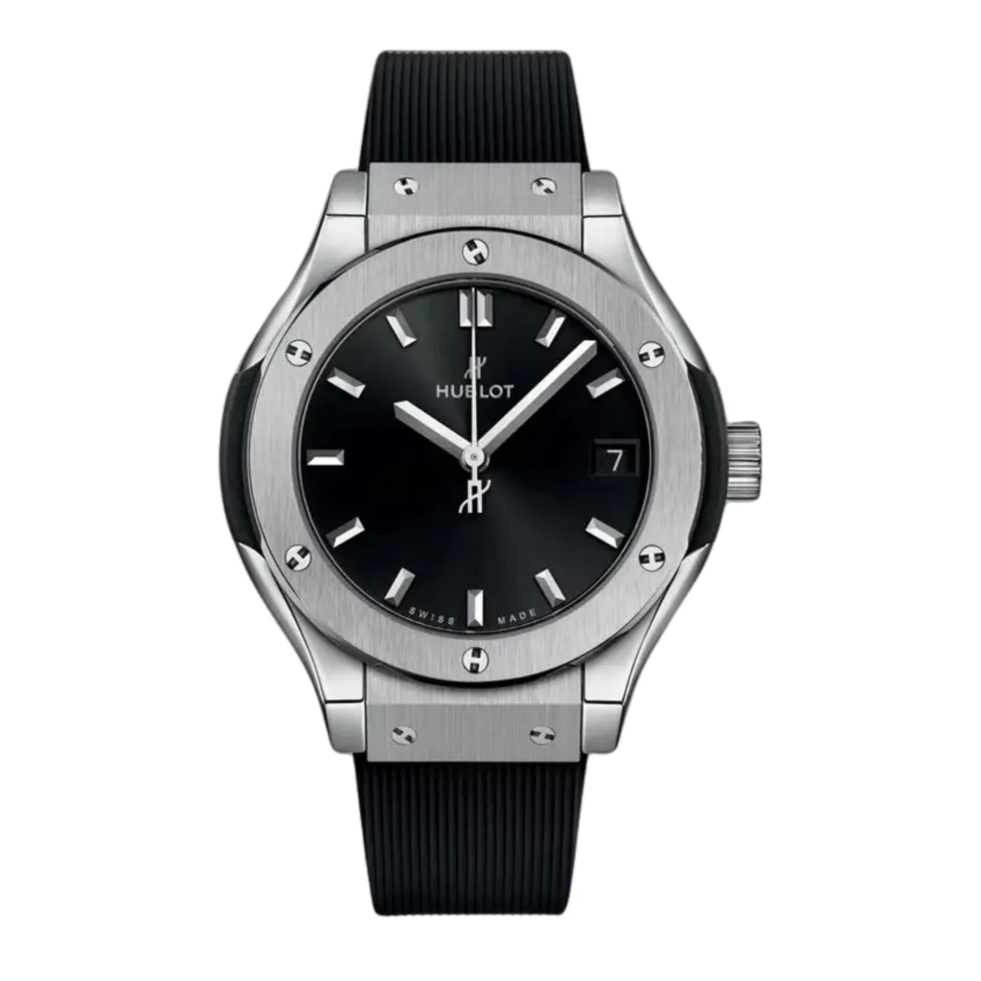 Hublot Classic Fusion Ladies Watch – Black Dial & Rubber Strap
