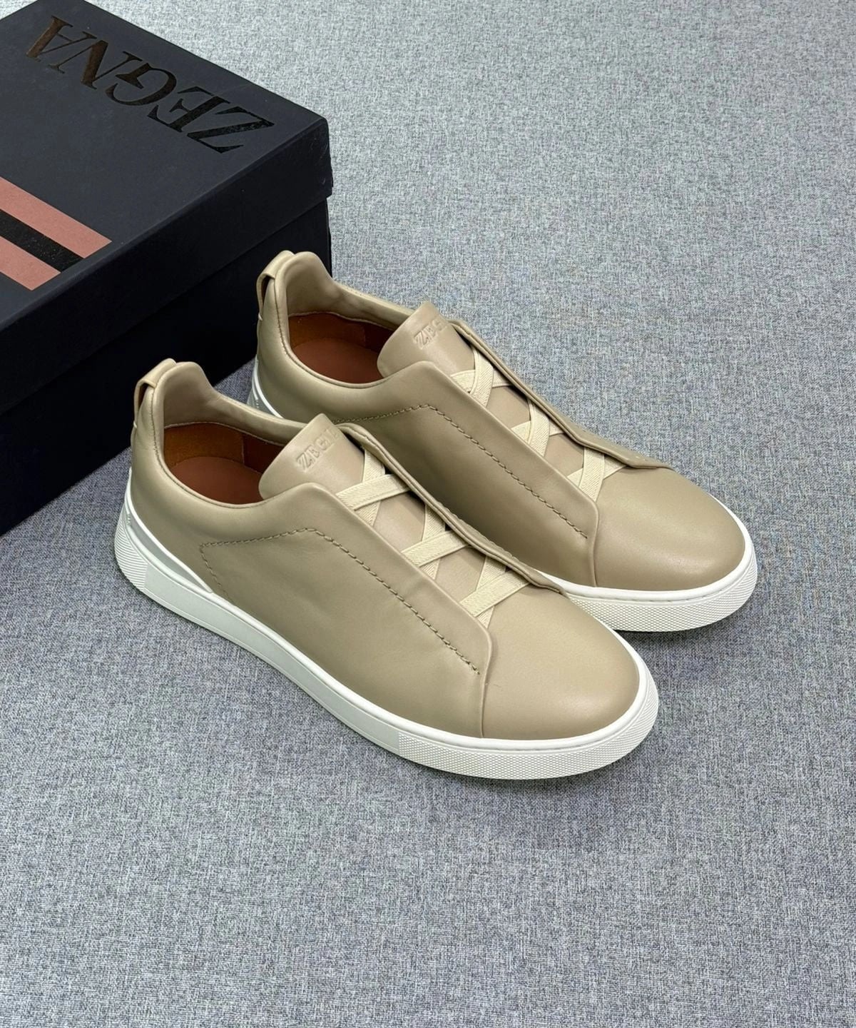 Zegna Footwear | Triple Stitch Beige