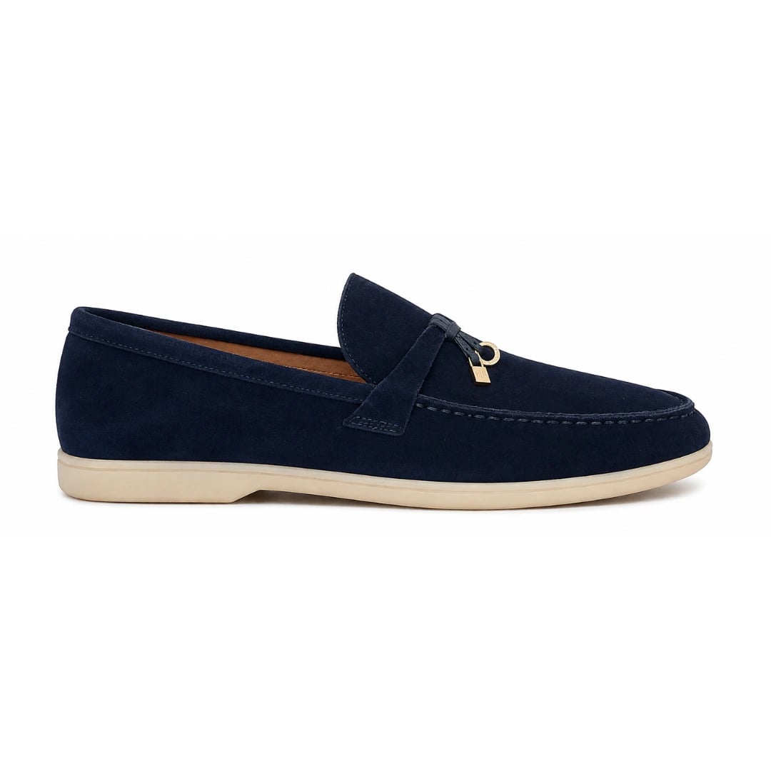 Loro Piana Footwear | Summer Walk Suede Navy Blue