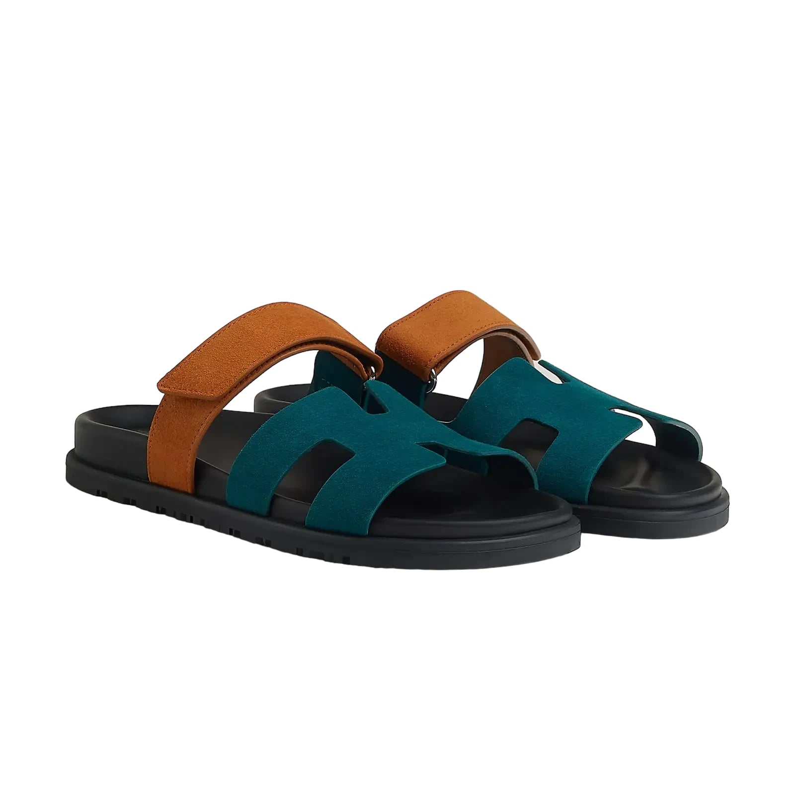 Hermès Chypre Sandals – Vert Mousse / Naturel
