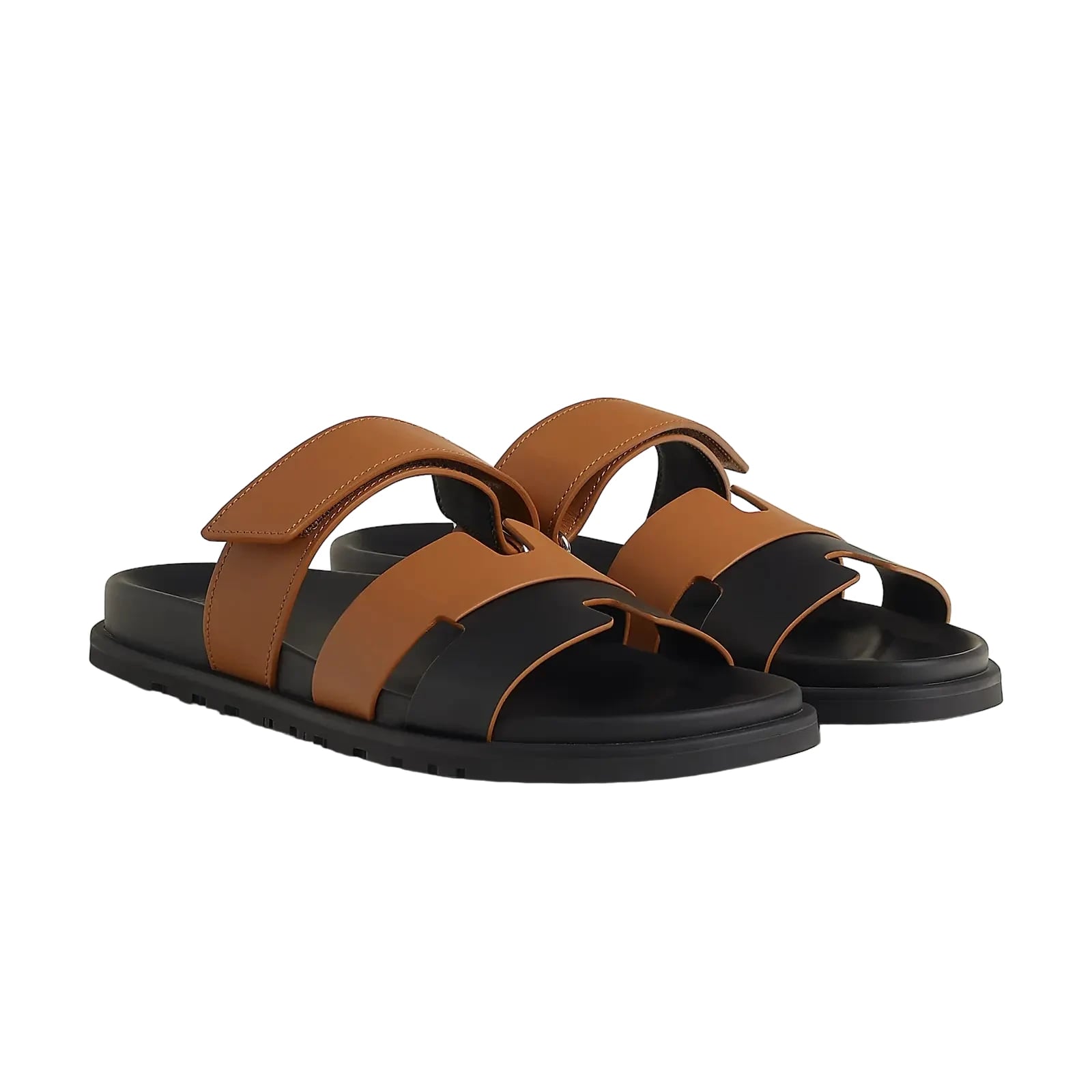 Hermès Chypre Sandals – Noir/Naturel