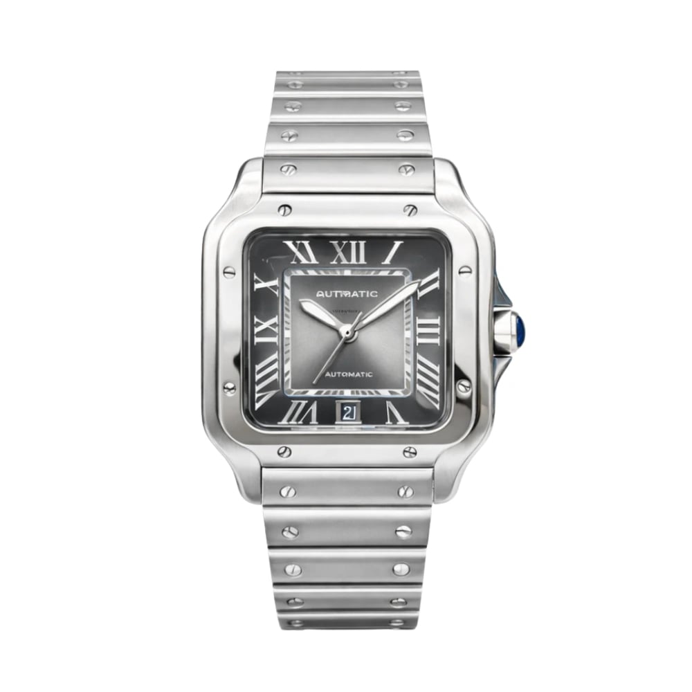 Cartier Santos de Cartier – silver & Graduated Green Dial