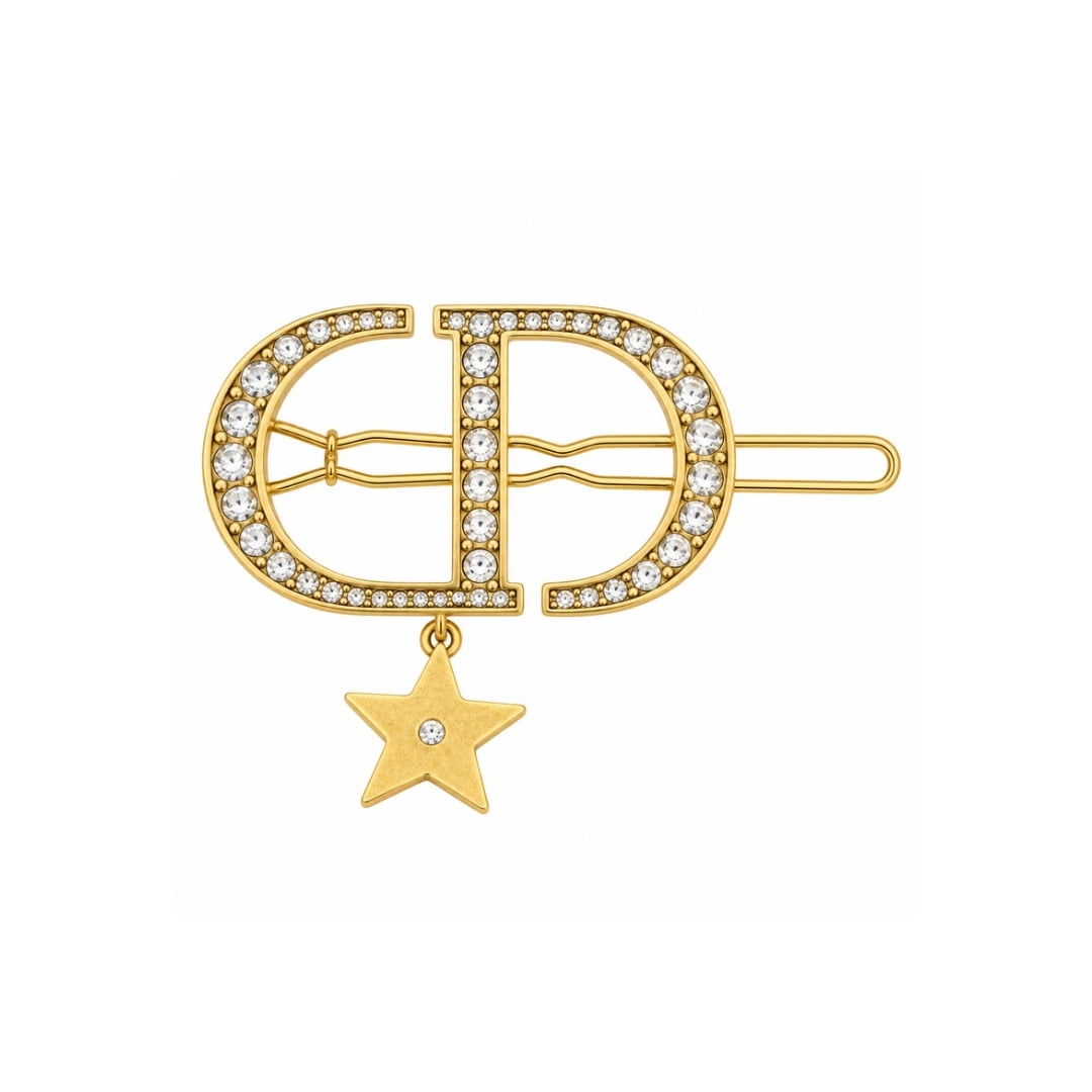 Dior Hairclip Toned Star Jewelry
